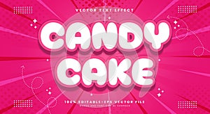 Candy Cake 3d editable text effect Template