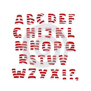 Candy Cane Alphabet