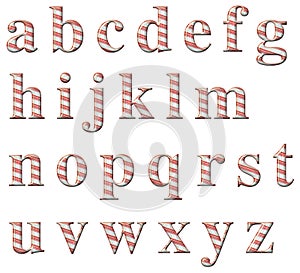 Candy Cane Alphabet