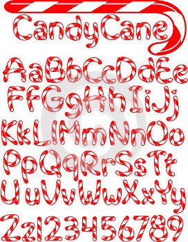 Candy Cane Alphabet/eps photo