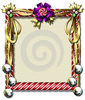 Candy cane-bell frame