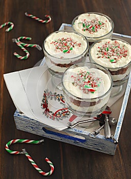 Candy Cane chocolate trifle