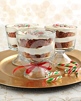 Candy Cane chocolate trifle