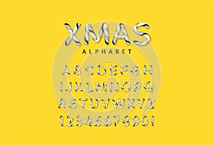 Candy cane christmas alphabet