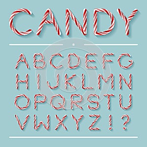 Candy Cane Font - Letters