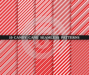 Candy cane stripe seamless pattern. Christmas texture. Vector illustration photo