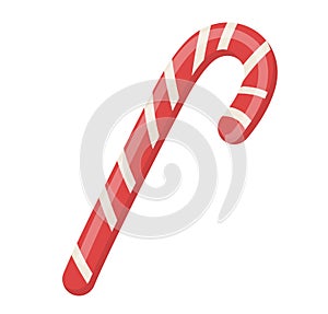 Candy Cane vector icon. Isolated on white background.