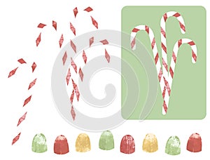 Candy canes and gumdrops