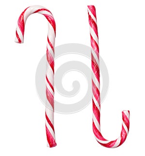 Candy Canes Isolated on White Background