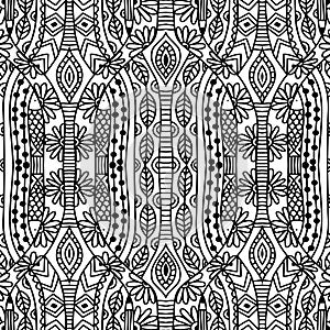 Candy colors pattern mandala black and white coloring
