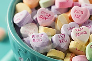 Candy Conversation Hearts for Valentine's Day