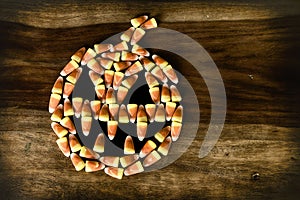 Candy Corn Jack-o-lantern with fangs