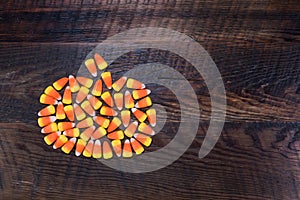 Candy Corn Pumpkin with Copy Space Right