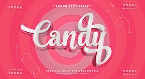 Candy 3d editable text effect template