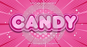 Candy 3d editable text effect Template