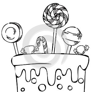 Candy Decorated Cake