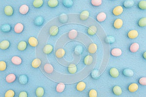 Candy Easter egg background blue material