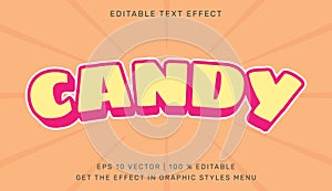 Candy editable text effect template