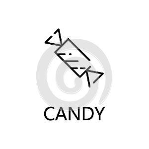 Candy flat icon or logo for web design.