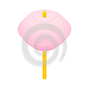 Candy floss pink isometric 3d icon