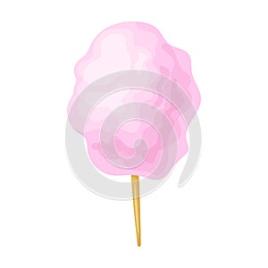 Candy floss vector icon.Cartoon vector icon isolated on white background candy floss.