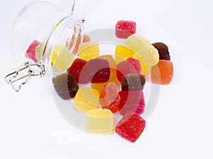 Candy in a glass jar,