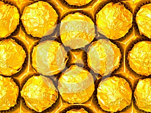 Candy in gold wrappers