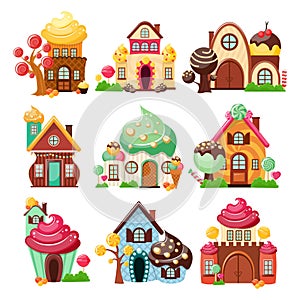 Candy Houses Icon Set