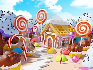 Candy land landscape