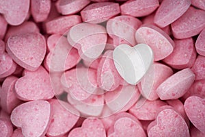 Candy, love hart colorful closeup with background