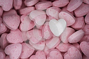 Candy, love hart colorful closeup with background