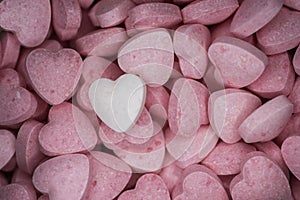 Candy, love hart colorful closeup with background