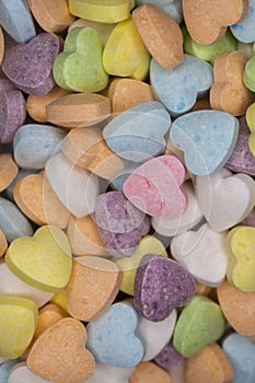 Candy, love hart colorful closeup with background