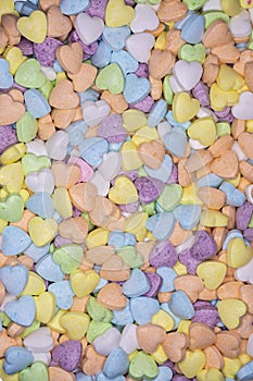 Candy, love hart colorful closeup with background