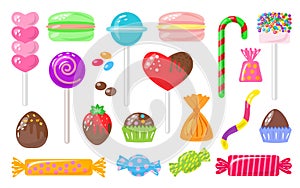 Candy macaroon sweets assorted bonbon colorful set