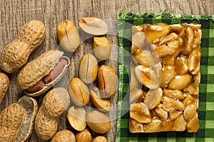 Candy with peanut: Pe de Moleque in Brazil and Chikki in India. photo