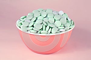 Candy on a pink background