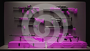 Candy Pink Firearms Display