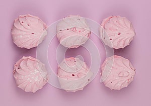 candy pink marshmallow sweets pattern texture background.