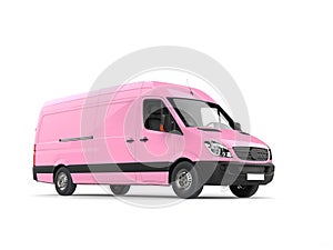 Candy pink modern delivery van