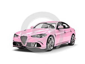 Candy pink modern urban sports car - beauty shot
