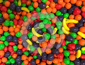 Candy, `Runtz` in bulk container, rainbow of colors