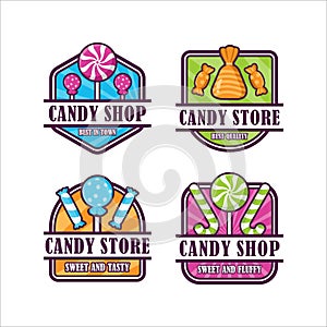 Candy shop badge design premium collectiction