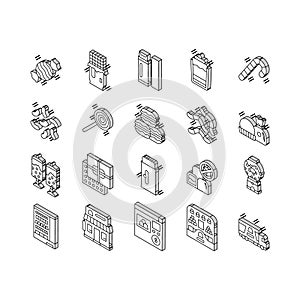 Candy Shop Product Collection isometric icons set vector