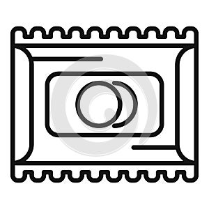 Candy snack food icon outline vector. Vending machine package