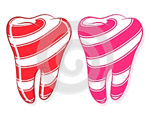 Candy Striped Teeth idiom sweet tooth