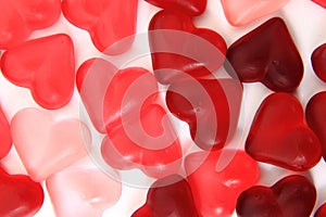 Candy sweet hearts as valentine background