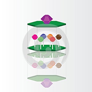 Candy taffy jar illustration sweet