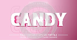 Candy text editable style effect