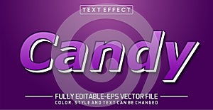 Candy text editable style effect